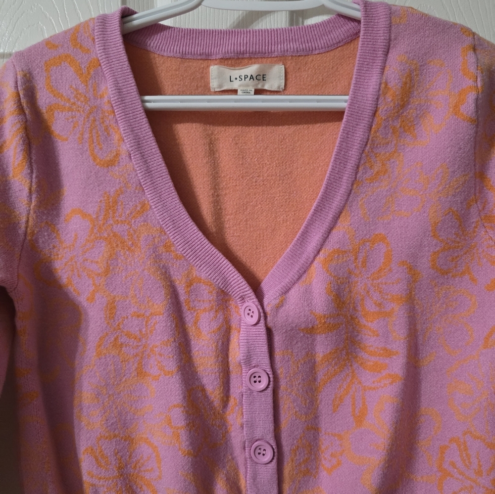 L*Space Spring Fling Dress & Cardigan Sweater Matching Set, Jacquard Knit, XS/S. - Picture 15 of 16